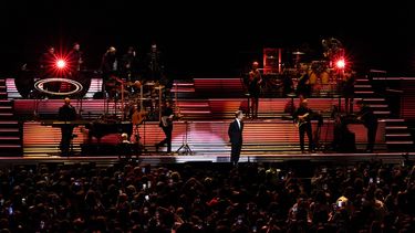 El cantante Luis Miguel en concierto.