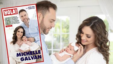 Michelle Galv&aacute;n y Fernando Guajardo muestran a la peque&ntilde;a Megan en la revista HOLA! USA.&nbsp;