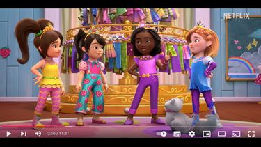 Captura de imagen de la serie animada de Netflix El poder de las princesas.