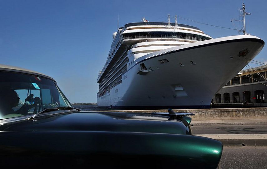 El crucero Marina de la compañía Norwegian Cruise Line Holdings Ltd., con sede en la Florida, visto en el puerto de La Habana en su primer viaje a Cuba.&nbsp;
