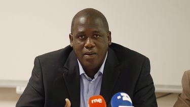 Juan Antonio Madrazo, activista del Comité de Ciudadanos para la Integración Racial (CIR) de&nbsp;Cuba, durante la rueda de prensa que ofreció en Madrid junto al también activista Fernando Palacio.