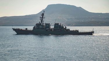 El destructor USS Carney en Souda Bay, Grecia.&nbsp;