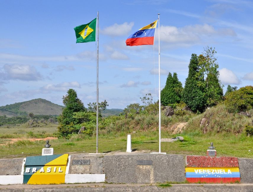 Frontera entre Venezuela y Brasil.&nbsp;