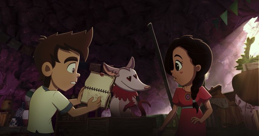 En esta imagen proporcionada por Cine Caníbal los personajes Gus, con la voz de Luis Ángel Jaramillo, Tlacuache, con la voz de Alex Lora y Copi, con la voz de Verónica Alva, en una escena de la película de animales El Camino de Xico.&nbsp;