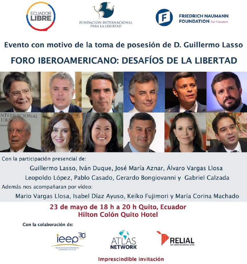 Líderes mundiales se encuentran en el Foro Iberoamericano, Desafíos de la Libertad.