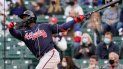 Guillermo Heredia, de los Bravos de Atlanta, conecta un cuadrangular de dos anotaciones en la primera entrada del juego ante los Cachorros de Chicago, el domingo 18 de abril de 2021, en Chicago Guillermo Heredia, de los Bravos de Atlanta, conecta un cuadrangular de dos anotaciones en la primera entrada del juego ante los Cachorros de Chicago, el domingo 18 de abril de 2021, en Chicago