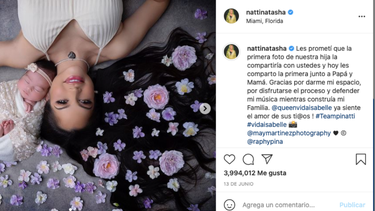 Natti Natasha y su bebé.&nbsp;