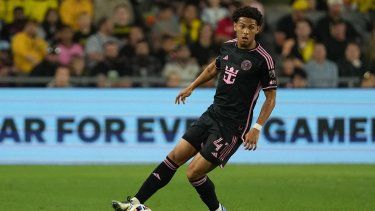 El centrocampista David Ruiz, del Inter Miami, durante un partido del club ante el Columbus Crew, el 2 de octubre de 2024.&nbsp;