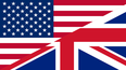 Banderas de Estados Unidos y Reino Unido.