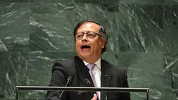 El presidente de Colombia, Gustavo Petro, en la ONU. 