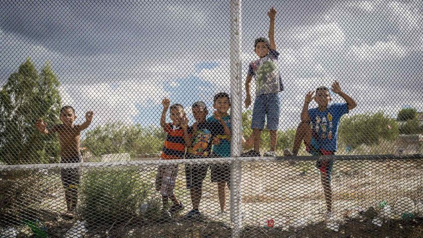 Niños en la frontera entre México y EEUU
