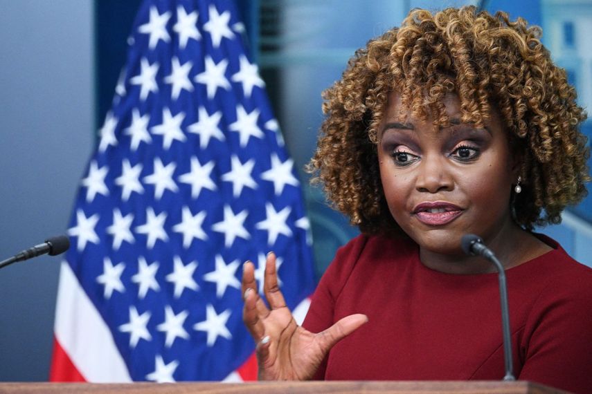 La exsecretaria de prensa de la Casa Blanca durante el gobierno de Joe Biden, Karine Jean-Pierre.&nbsp;