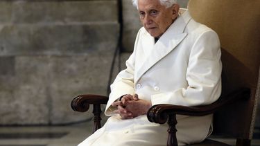 El papa Benedicto XVI en una misa en el Vaticano, el 8 de diciembre de 2020.&nbsp;