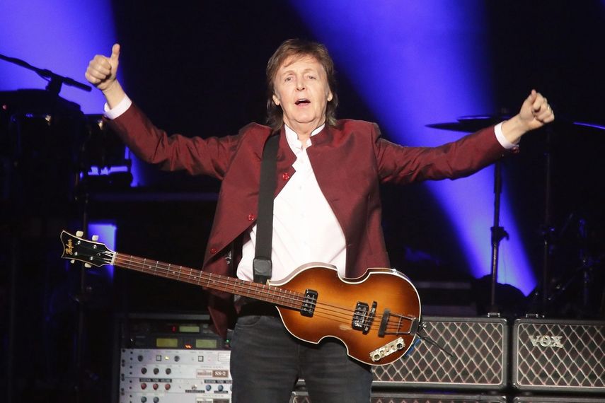 El músico británico Paul McCartney durante un concierto en Alemania. 