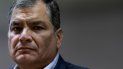 En esta foto de archivo tomada el 9 de octubre de 2019, al expresidente de Ecuador (2007-2017) Rafael Correa durante una conferencia de prensa en el Parlamento Europeo en Bruselas. En esta foto de archivo tomada el 9 de octubre de 2019, al expresidente de Ecuador (2007-2017) Rafael Correa durante una conferencia de prensa en el Parlamento Europeo en Bruselas.