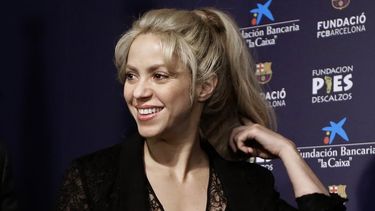 Shakira durante la rueda de prensa de un evento de caridad realizado en el Camp Nou stadium, de Barcelona, Espa&ntilde;a.