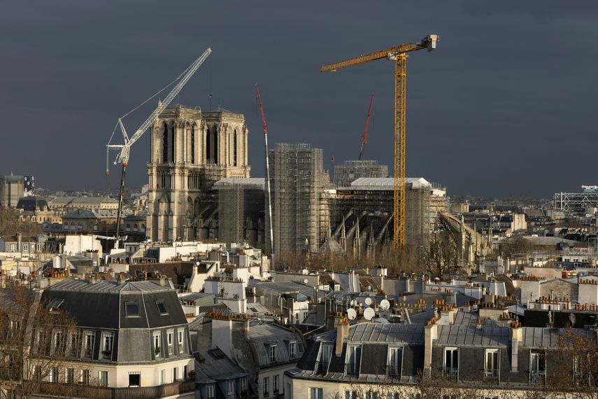 Imagen de la reconstrucción de la catedral de Notre-Dame de París.&nbsp;
