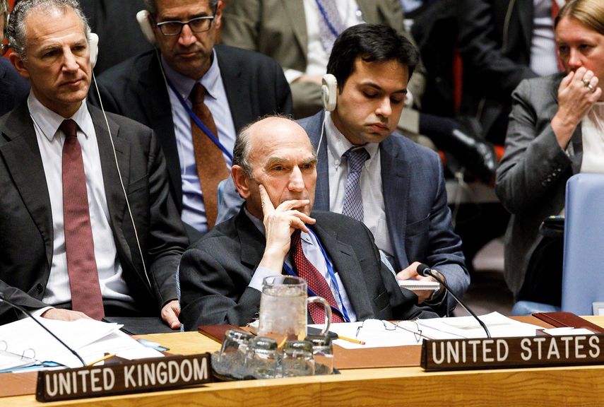 Elliott Abrams, representante especial de los Estados Unidos para Venezuela, durante&nbsp;una sesión del Consejo de Seguridad de la ONU.